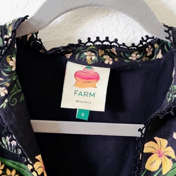 Unworn Farm Rio Floral Arch Linen Blend Dress - Picture 7 of 13